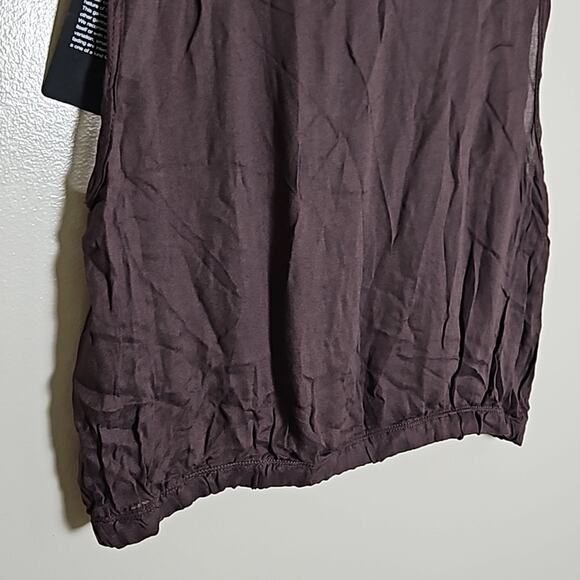 NWT Chaser Sleeveless Semi Sheer Crop Top Sz Small in Brown - Picture 9 of 9